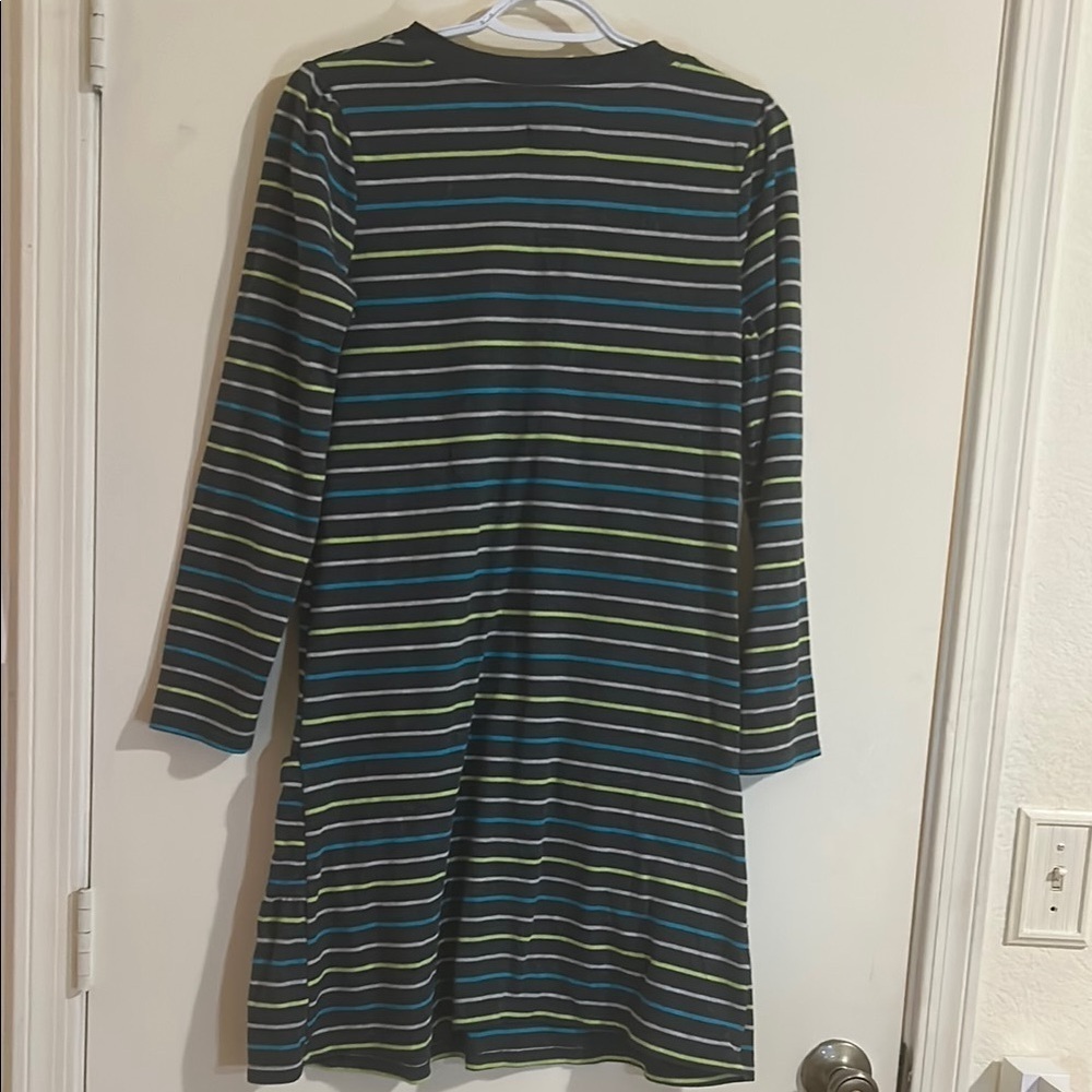 Striped Dress - Blue and Green - Picture 3 of 3